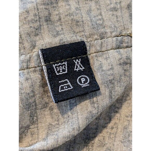 Jim Thompson Mens L Button Up Shirt Dark Olive Green Elephant Print Cotton - Picture 6 of 6